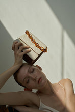 Load image into Gallery viewer, The Fae Acrylic Chain Top Handle Bag - Beige & Brown Croc