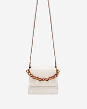Load image into Gallery viewer, The Fae Acrylic Chain Top Handle Bag - Beige &amp; Brown Croc
