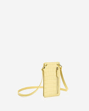 Load image into Gallery viewer, Quinn Phone Bag - Light Yellow Croc
